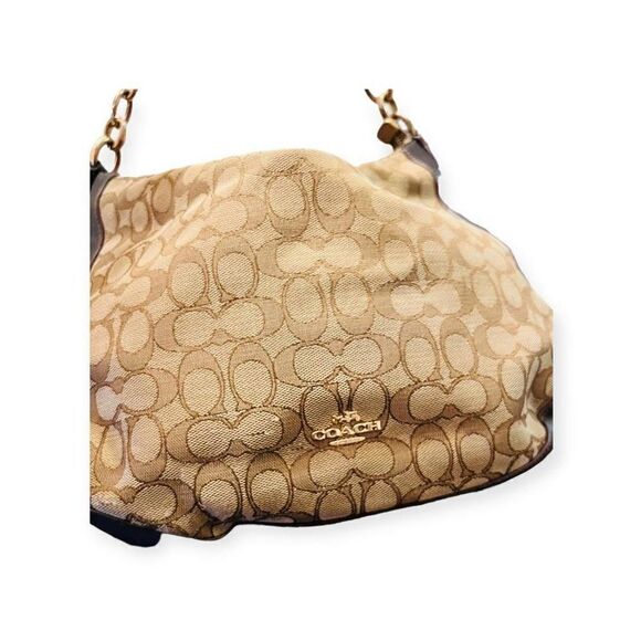 🍂CUTE Coach Tan & Black Shoulder Bag🍂 - Picture 4 of 10